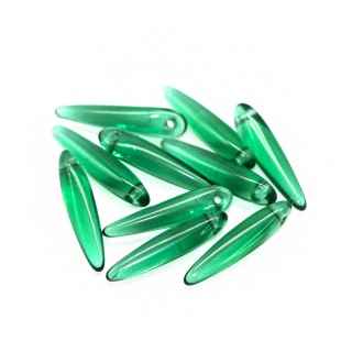 Бусины Preciosa, THORN прозрачный, изумрудный (шт.)